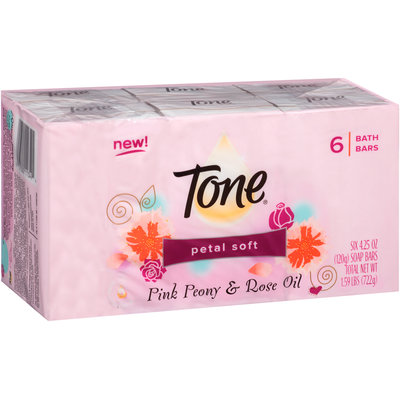 Tone® Petal Soft Pink Peony & Rose Oil Soap 6-4.25 oz. Bars