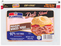 Plumrose Premium Baked Deli Sliced Ham 16 Oz Zip Pak