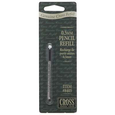 A.T. CROSS COMPANY Cross Lead & Eraser Refills, 0.5mm, HB, Black, 12/Pack