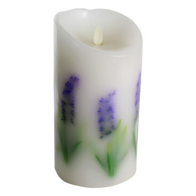 Luminara Purple Flower Embedded Flameless 7