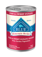 THE BLUE BUFFALO CO. BLUE™ Homestyle Recipe® Fish & Sweet Potato Dinner with Garden Vegetables For Adult Dogs