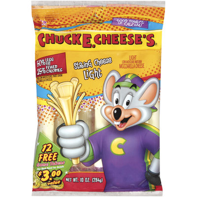 Chuck E. Cheese's Light 12 Ct Sticks String Cheese 10 Oz Peg
