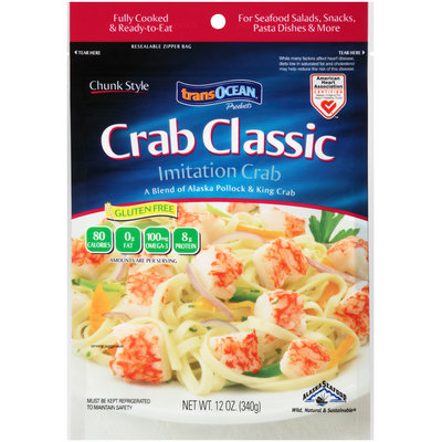 TransOcean® Crab Classic Chunk Style Imitation Crab 12 oz. Bag