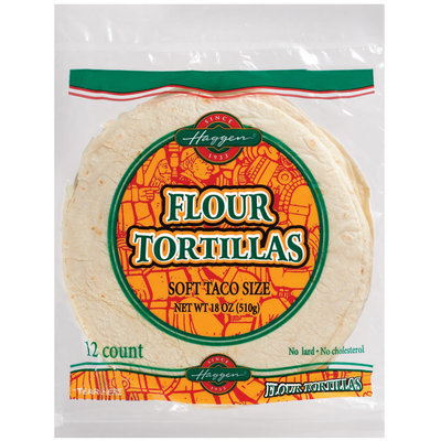 Haggen Soft Taco Size 12 Ct Flour Tortillas 18 Oz Bag