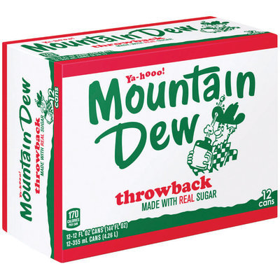 Mountain Dew® Throwback 3x4 12 Pack 12 fl. oz. Cans