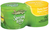 Special Kitty® Chunky Chicken Dinner in Gravy Cat Food 4-5.5 oz. Cans