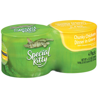 Special Kitty® Chunky Chicken Dinner in Gravy Cat Food 4-5.5 oz. Cans