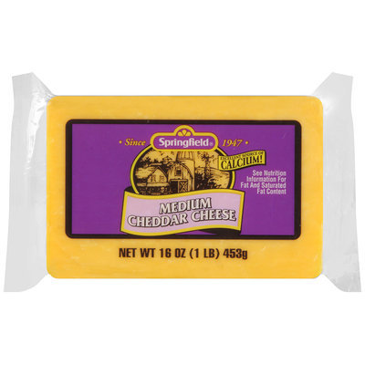 Springfield® Medium Cheddar Cheese 16 oz