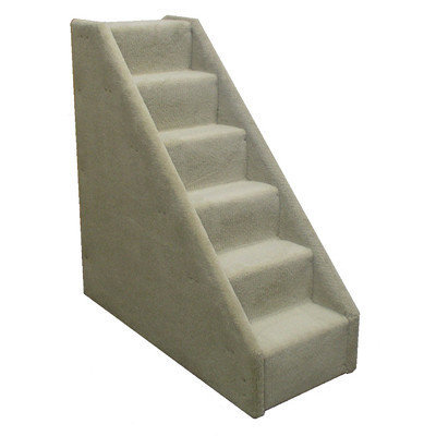 Animal Stuff Bear's Stairstm Six-Step Mini Carpeted Pet Stairs - Color: Gray