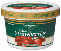 Haggen Sliced W/Sugar Strawberries 16 Oz Tub