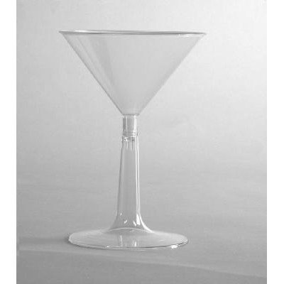 WNA Comet Plastic Cups 6 Oz Cold Plastic Martini Glass, Clear, Pack
