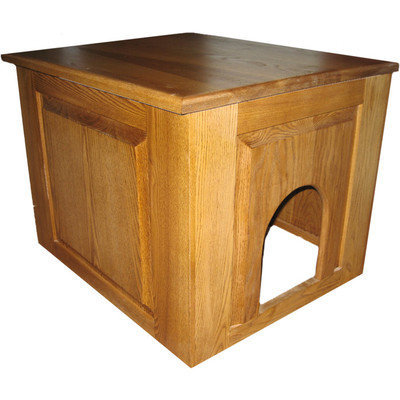 Classic Pet Beds Raised Panel Litter Box Concealment Cabinet Finish: Cherry, Side Opening: Left