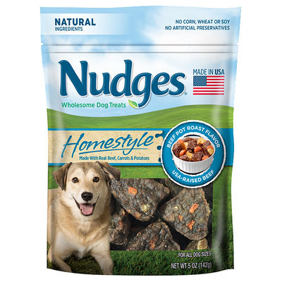 Nudges® Homestyle Beef Pot Roast Flavor Wholesome Dog Treats 5 oz. Bag