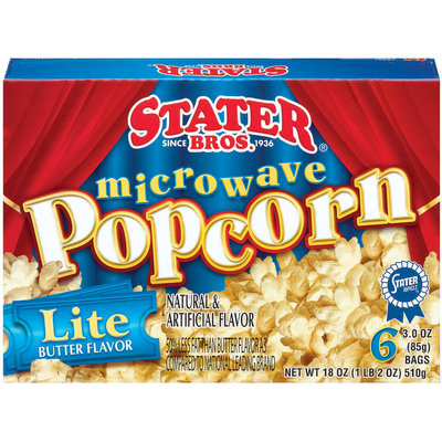 Stater Bros. Lite Butter Microwave Popcorn