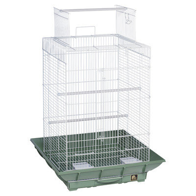 Prevue Clean Life 851 Playtop Bird Cage Grn/Wht