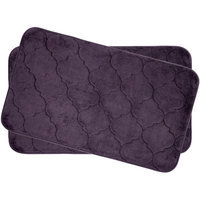 Bath Studio Faymore Small Plush Memory Foam Bath Mat (Set of 2), Aqua
