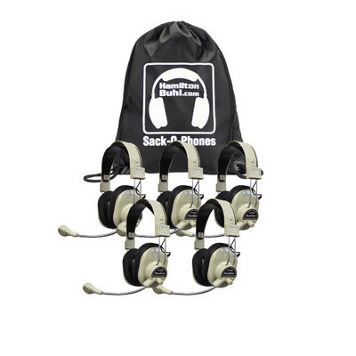 Hamilton Buhl HA66M Deluxe MultiMedia Headphones with Microphone - Stereo - Black - Mini-phone - Wired - 32 Ohm - 20 Hz - 20 kHz - Nickel Plated - Over-the-head - Binaural - Circumaural - 7 ft Cable - Condenser Microphone