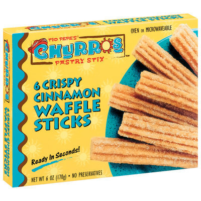 Tio Pepe's Crispy Cinnamon 6 Oz Churros Waffle Sticks 6 Ct Box