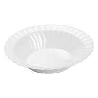 Fineline Settings, Inc Flairware Round Rippled Disposable Plastic 10 oz. Soup Bowl (180/Case), White