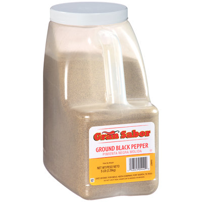 Gran Sabor Ground Black Pepper 5 lb. Jug