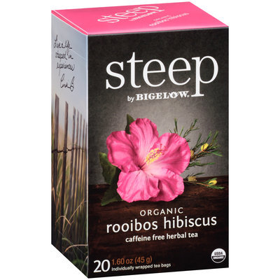 Steep by Bigelow® Organic Rooibos Hibiscus Caffeine Free Herbal Tea 20 ct. Box