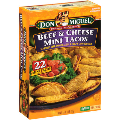 Don Miguel® Beef & Cheese Mini Tacos 22 ct Box