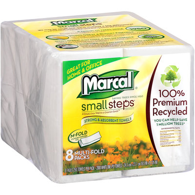 Marcal® Small Steps® M-Fold Standard Dispenser Size 8 Multi-Fold Packs 2000 ct 1 Ply Paper Towels Wrapper
