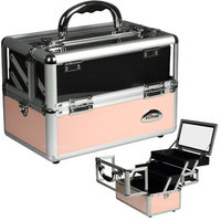 Sunrise Cases Cosmetic Makeup Train Case Color: Pink
