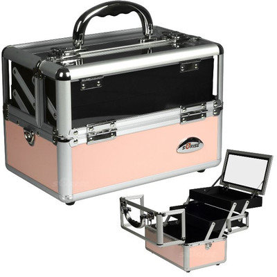 Sunrise Cases Cosmetic Makeup Train Case Color: Pink