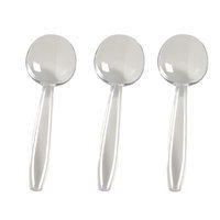 Fineline Settings, Inc Flairware Heavy Duty Box Bulk Disposable Plastic Soup Spoon (1000/Case), Clear