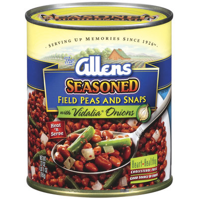 The Allens Seasoned W/Vidalia Onions Field Peas & Snaps 27 Oz Can