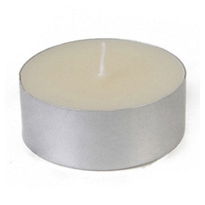 Zest Candle Mega Oversized Tin Tealights (12 Pieces/Box ) Color: Ivory, Quantity: 144pc/box