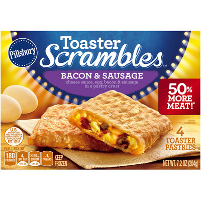 Pillsbury Toaster Scrambles™ Bacon & Sausage Toaster Pastries 4 ct Box