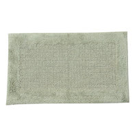 Textile Decor Castle 100% Cotton Naples Spray Latex Back Bath Rug, 40 H X 24 W, Light Sage