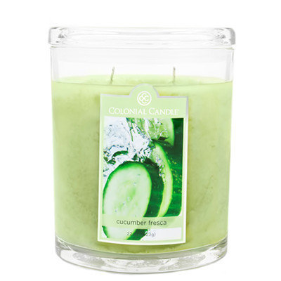 Fragranced in-line Container CC022.2177 22oz. Oval Cucumber Fresca Candles