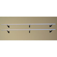 Vitavibe Wall Barre Series Modern Aluminum Double Bar Fixed Height Ballet Barre Kit Size: 8 ft.