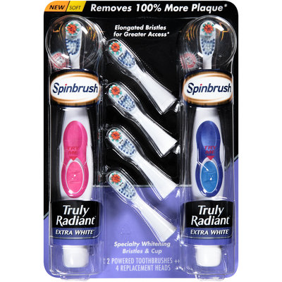 ARM & HAMMER™ Spinbrush™ Truly Radiant™ Extra White* Powered Toothbrush with Replacement Heads