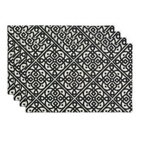 Chooty & Co. Lace It Up Ebony Lined Placemat - Set of 4