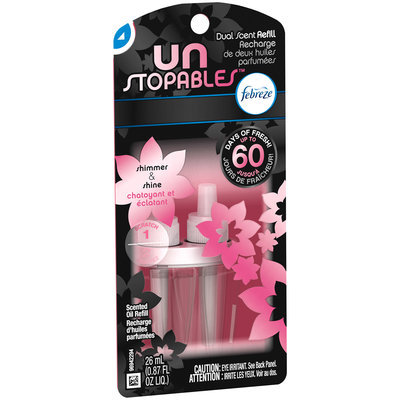 Febreze Unstopables™ Shimmer & Shine Dual Scented Oil Refill 0.87 fl. oz. Carded Pack