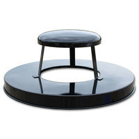 Witt Oakley Collection Rain Cap Lid for 24 Gallon Receptacle Color: Black