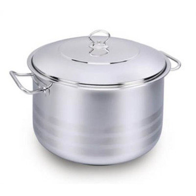 YBMHome A1894 Stainless Steel Capsulated Stockpot With Lid High Polish Finish 3 Quart