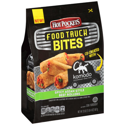 Hot Pockets Food Truck Bites Spicy Asian Style Beef Rollers