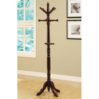 Monarch Traditional Solid Wood Coat Rack in Cherry