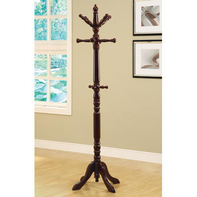 Monarch Traditional Solid Wood Coat Rack in Cherry