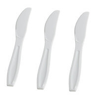 Fineline Settings, Inc Flairware Heavy Duty Box Bulk Disposable Plastic Knife (1000/Case), White