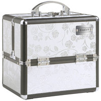 Beautify-Professional Stylish Silver Rose Aluminium Beauty Cosmetics & Make Up Case