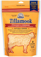 Tillamook® Finely Shredded Italian 3 Cheese 8 oz. Pouch