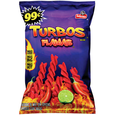 Sabritas Turbos Flamas 99 Cent Corn Snacks 2.875 Oz Bag