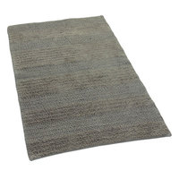 Textile Decor Castle 100% Cotton Wide Cut Reversible Bath Rug, 24 H X 17 W, Stone