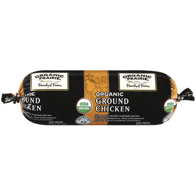ORGANIC PRAIRIE Organic Frozen Ground Chicken 12 OZ CHUB